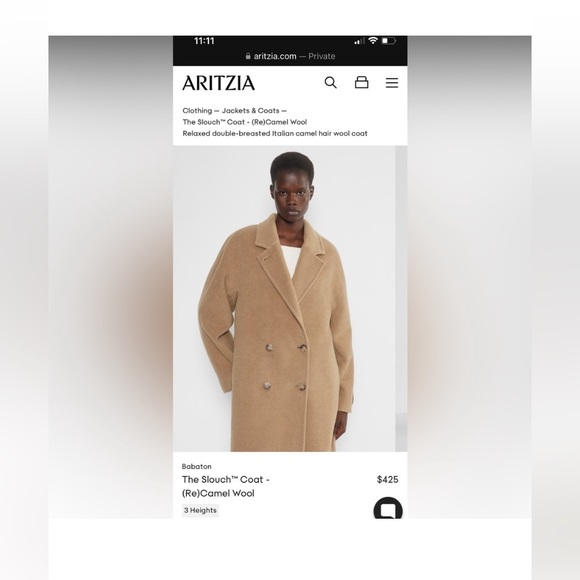 Babaton Slouch Coat Size 3 - Picture 2 of 8